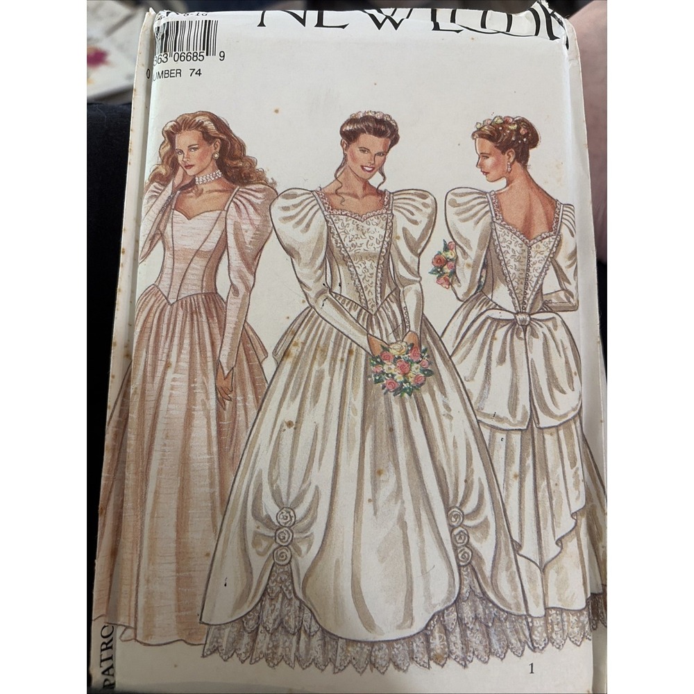 Vintage 1980 New Look Wedding Sewing Pattern 6685 Dress Sizes 8-18 Uncut